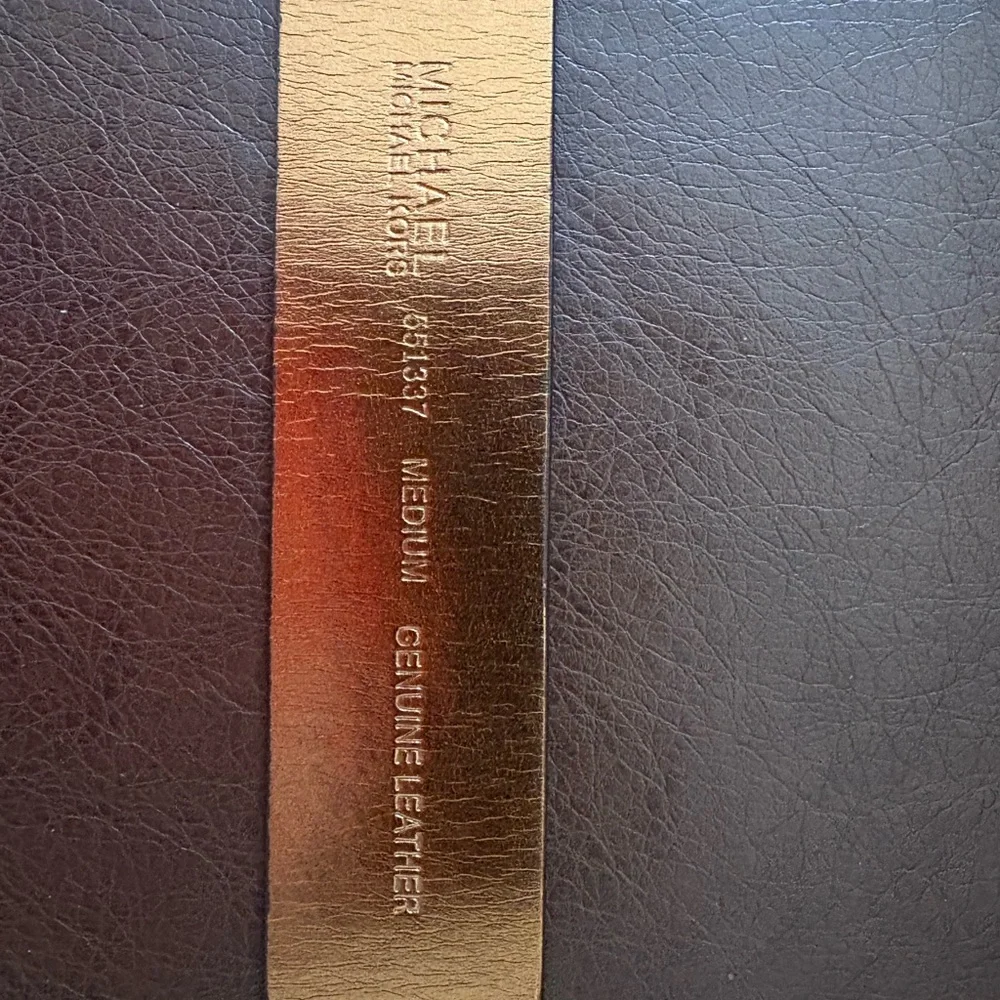 Michael Kors Brown Gold Buckle Belt - Picture 4 of 4